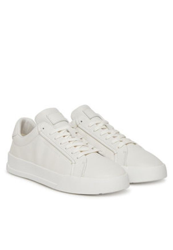 TOMMY HILFIGER - Tommy Hilfiger Sneakersy Court Best Tumbled Lth FM0FM05324 Écru. Materiał: skóra