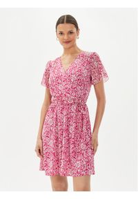 Morgan Sukienka letnia 241-RICHIE Różowy Regular Fit. Kolor: różowy. Materiał: syntetyk. Sezon: lato #1