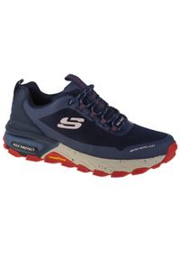 skechers - Buty do chodzenia męskie Skechers Max Protect. Zapięcie: sznurówki. Kolor: niebieski. Materiał: materiał, tkanina, syntetyk. Szerokość cholewki: normalna. Sport: turystyka piesza #1