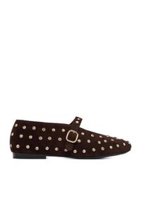 Eva Minge Baleriny EO-NALA-249060-51 Brązowy. Kolor: brązowy. Materiał: zamsz, skóra