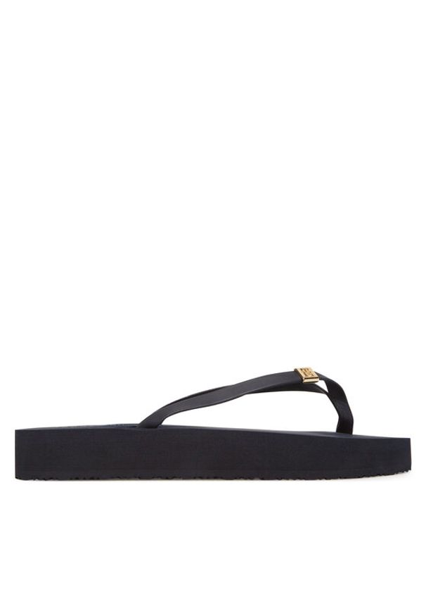 TOMMY HILFIGER - Tommy Hilfiger Japonki Elevated Chic Beach Sandal FW0FW08523 Granatowy. Kolor: niebieski. Materiał: skóra