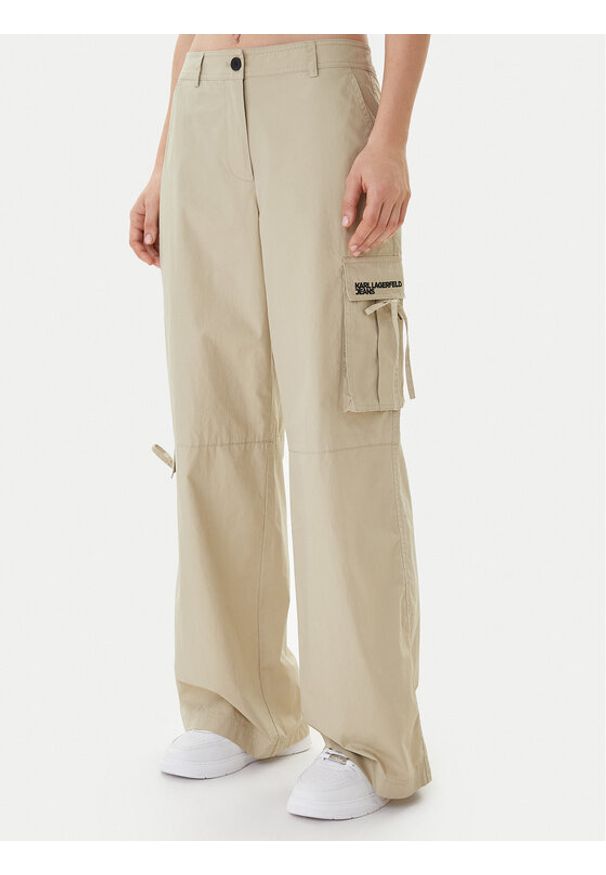 Karl Lagerfeld Jeans Spodnie materiałowe B1W10087 Zielony Regular Fit. Kolor: zielony. Materiał: bawełna