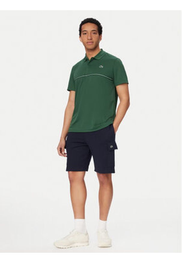 Lacoste Szorty sportowe GH9743 Granatowy Regular Fit. Kolor: niebieski. Materiał: bawełna. Styl: sportowy