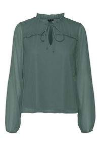 Vero Moda Bluzka Milla 10295551 Zielony Regular Fit. Kolor: zielony. Materiał: syntetyk #3
