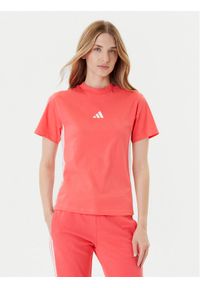 Adidas - adidas T-Shirt Essentials 3-Stripes KE4377 Koralowy Regular Fit. Kolor: pomarańczowy. Materiał: bawełna