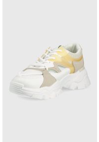Answear Lab buty kolor żółty. Nosek buta: okrągły. Zapięcie: sznurówki. Kolor: żółty. Materiał: guma. Obcas: na platformie