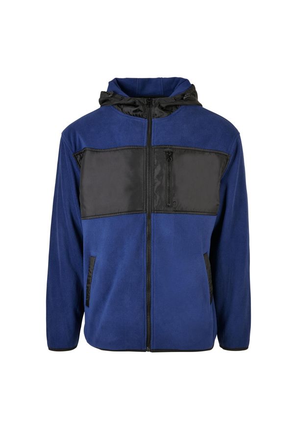 Polar z kapturem Urban Classics Micro. Typ kołnierza: kaptur. Kolor: niebieski. Materiał: polar