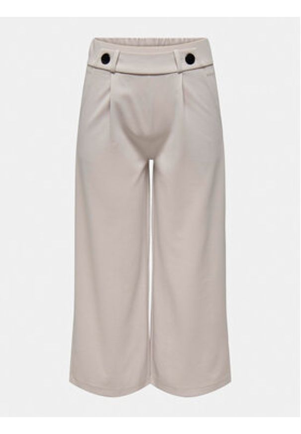 JDY Kuloty Geggo 15208417 Beżowy Wide Leg. Kolor: beżowy. Materiał: syntetyk