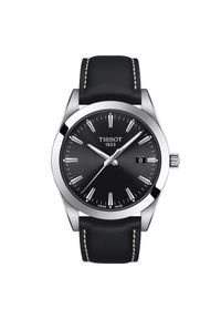 Zegarek Męski TISSOT Gentleman T-CLASSIC T127.410.16.051.00. Rodzaj zegarka: analogowe. Materiał: skóra, materiał. Styl: klasyczny, vintage, elegancki