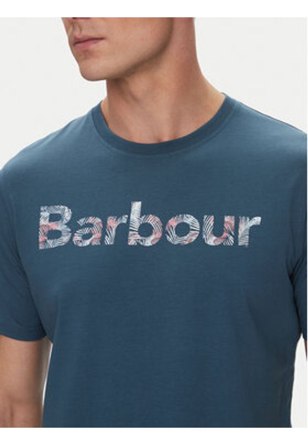 Barbour T-Shirt Devon MTS1391BU18 Granatowy Regular Fit. Kolor: niebieski. Materiał: bawełna