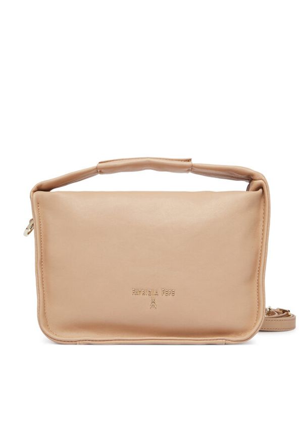 Patrizia Pepe Torebka 8B0316/L177-R874 Beżowy. Kolor: beżowy. Materiał: skórzane