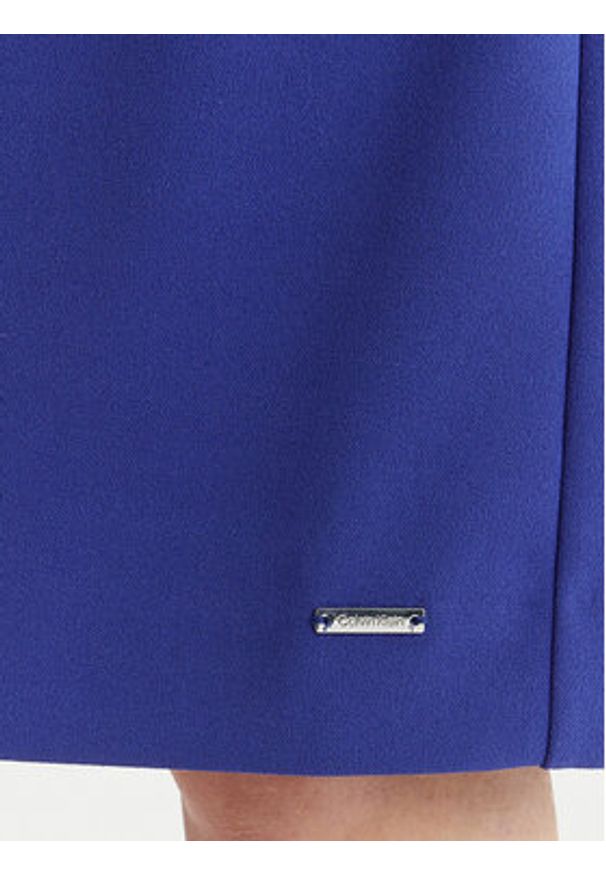 Calvin Klein Sukienka koktajlowa LV044F018G Niebieski Slim Fit. Kolor: niebieski. Materiał: syntetyk. Styl: wizytowy