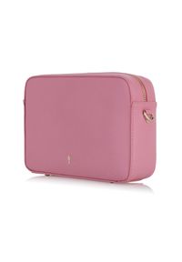 Ochnik - Różowa klasyczna torebka damska. Kolor: różowy. Materiał: skórzane. Styl: klasyczny. Rodzaj torebki: na ramię #8