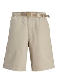 Jack & Jones - Jack&Jones Szorty materiałowe Towen 12273685 Beżowy Baggy Fit. Kolor: beżowy. Materiał: bawełna