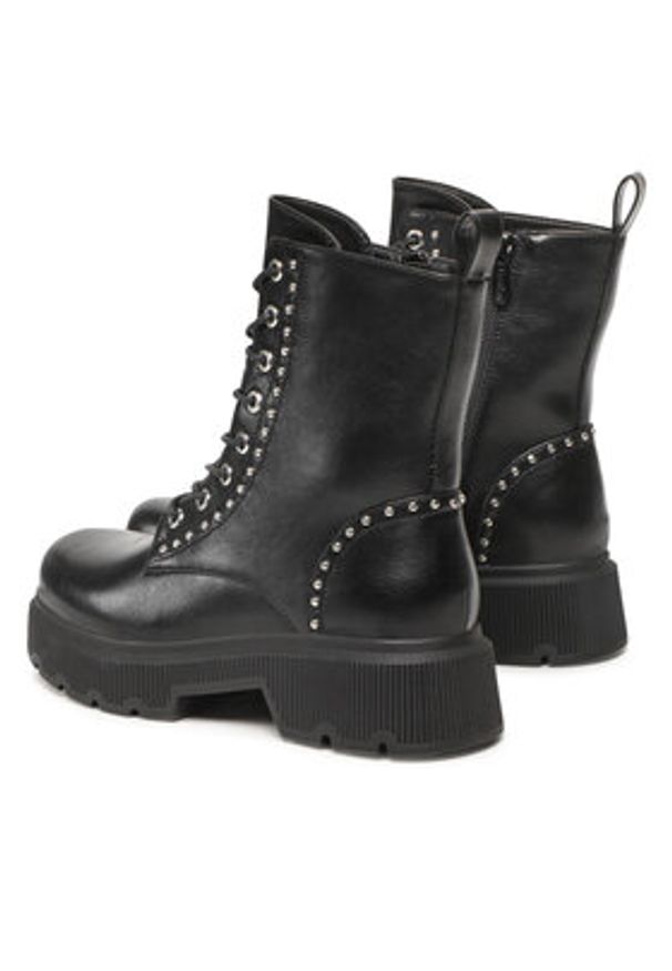 DeeZee Botki WS5956-01 Czarny. Kolor: czarny. Materiał: skóra