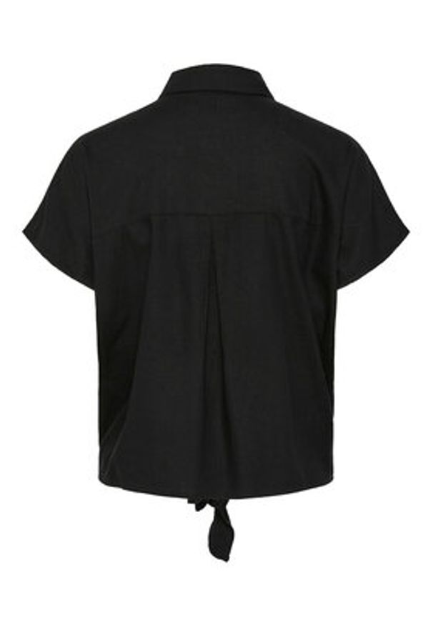 Pieces Koszula Pia 17154736 Czarny Regular Fit. Kolor: czarny. Materiał: len