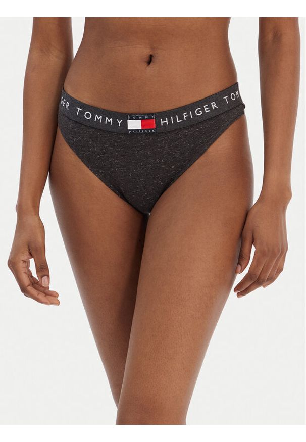 TOMMY HILFIGER - Tommy Hilfiger Stringi UW0UW06227 Szary. Kolor: szary. Materiał: bawełna