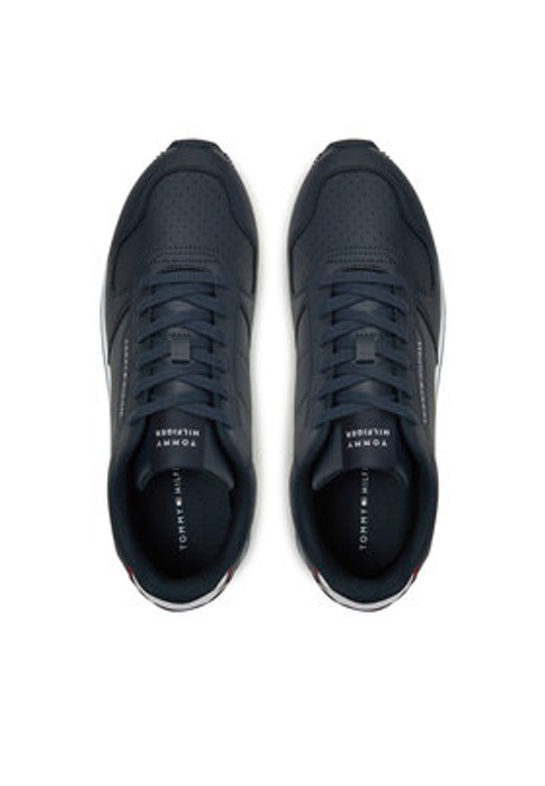 TOMMY HILFIGER - Tommy Hilfiger Sneakersy New Runner Eva Mix Lth Flag FM0FM05453 Granatowy. Kolor: niebieski. Materiał: skóra