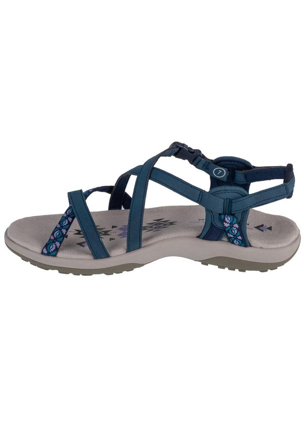 skechers - Sandały damskie, Reggae Slim - Vacay. Kolor: niebieski. Sport: turystyka piesza