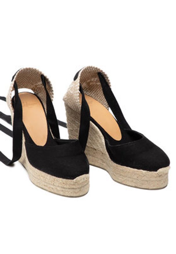 Castañer Espadryle Carina/8ED/001 020961-100 Czarny. Kolor: czarny. Materiał: materiał