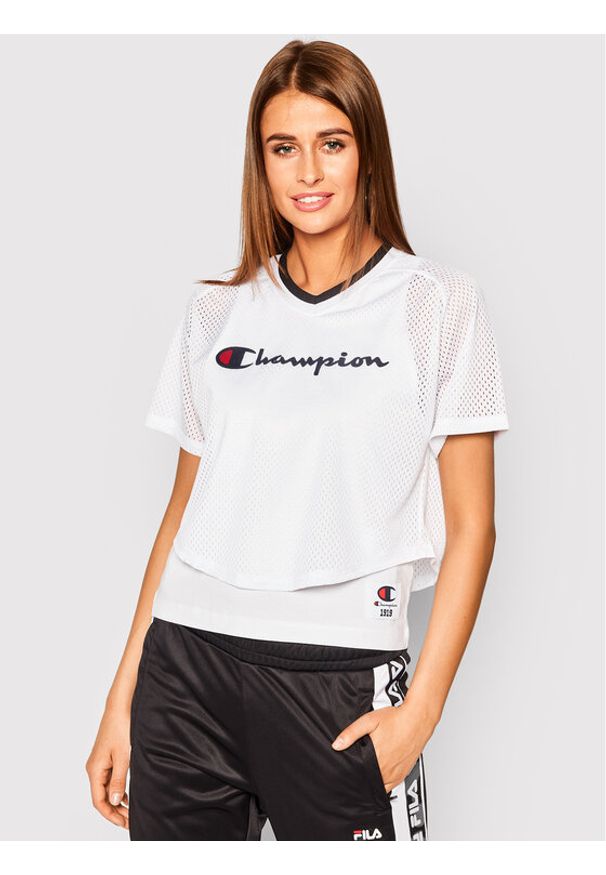 Champion T-Shirt 112903 Biały Regular Fit. Kolor: biały. Materiał: bawełna