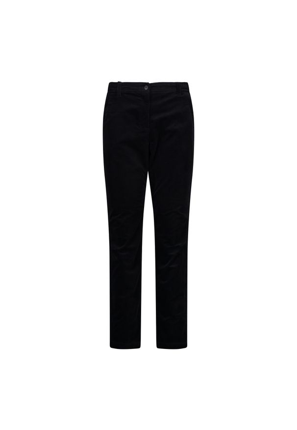 Spodnie aksamitne damskie CMP. Kolor: czarny. Materiał: welur. Długość: długie