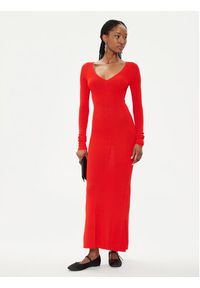 GESTUZ - Gestuz Sukienka dzianinowa 10908347 Czerwony Slim Fit. Kolor: czerwony. Materiał: wiskoza #4