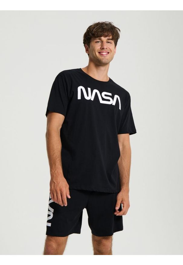 Sinsay - Piżama dwuczęściowa NASA - czarny. Kolor: czarny