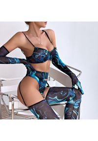 Intica - Komplet bielizny pięcioczęściowy elegancki na wieczór Shafeeka. Kolor: wielokolorowy. Materiał: materiał #5