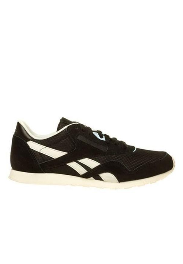Buty do chodzenia damskie Reebok CL NYLON SLIM EP. Zapięcie: sznurówki. Kolor: czarny, wielokolorowy. Materiał: syntetyk, nylon, materiał, skóra, tkanina. Szerokość cholewki: normalna. Model: Reebok Nylon. Sport: turystyka piesza