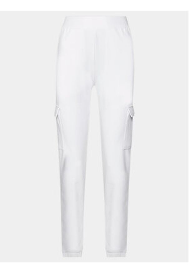 EA7 Emporio Armani Spodnie dresowe 3DTP64 TJKWZ 1100 Biały Regular Fit. Kolor: biały. Materiał: syntetyk