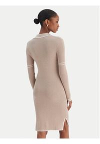 Liu Jo Sport Sukienka dzianinowa TF5028 MS49I Beżowy Regular Fit. Kolor: beżowy. Materiał: syntetyk, wiskoza. Typ sukienki: sportowe. Styl: sportowy #5