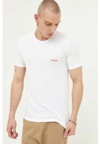 Hugo - HUGO t-shirt bawełniany 3-pack kolor czarny z nadrukiem. Kolor: czarny. Materiał: bawełna. Długość rękawa: krótki rękaw. Długość: krótkie. Wzór: nadruk #3