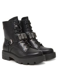 Guess Botki FLTYNZ ELE10 Czarny. Kolor: czarny. Materiał: skóra
