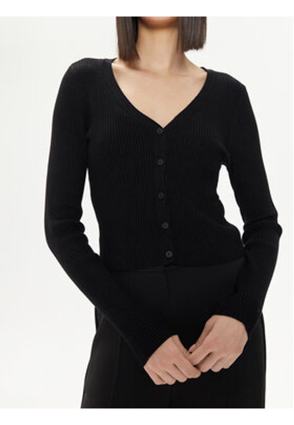 Vero Moda Kardigan Glory 10300305 Czarny Slim Fit. Kolor: czarny. Materiał: wiskoza