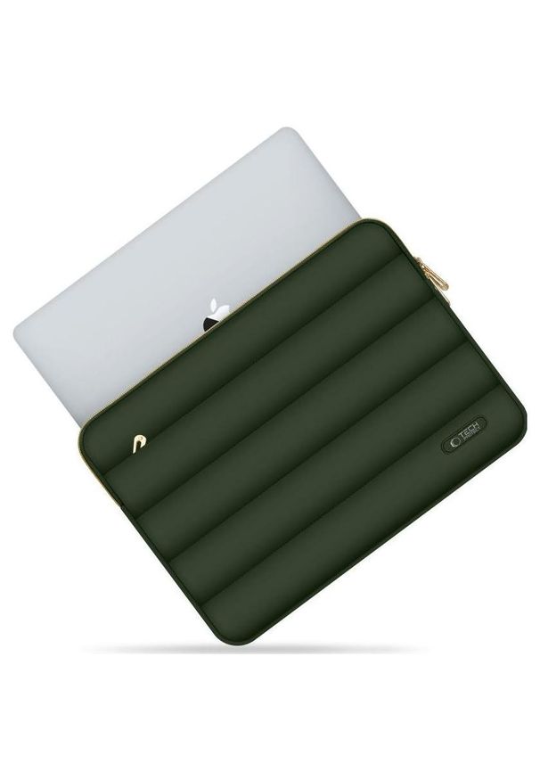 TECH-PROTECT - Wsuwka Tech-Protect Puffy 15''-16'' zielony. Kolor: zielony. Materiał: materiał. Styl: elegancki, casual