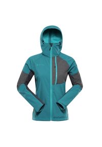 ALPINE PRO - Kurtka softshell damska Alpine Pro Esprita 2. Kolor: zielony. Materiał: softshell. Sport: turystyka piesza