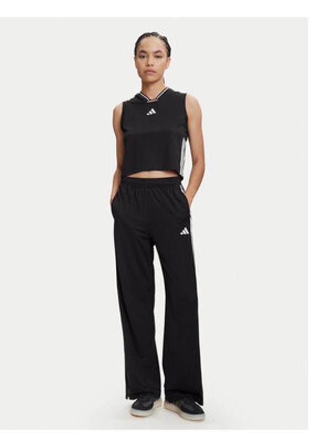 Adidas - adidas Spodnie dresowe Tiro Cut 3-Stripes Mesh JG4103 Czarny Loose Fit. Kolor: czarny. Materiał: syntetyk