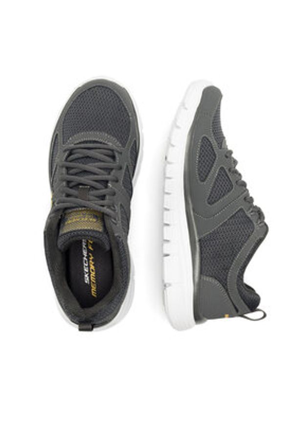 skechers - Skechers Sneakersy BURNS AGOURA 52635 CHAR Szary. Kolor: szary. Materiał: mesh, materiał