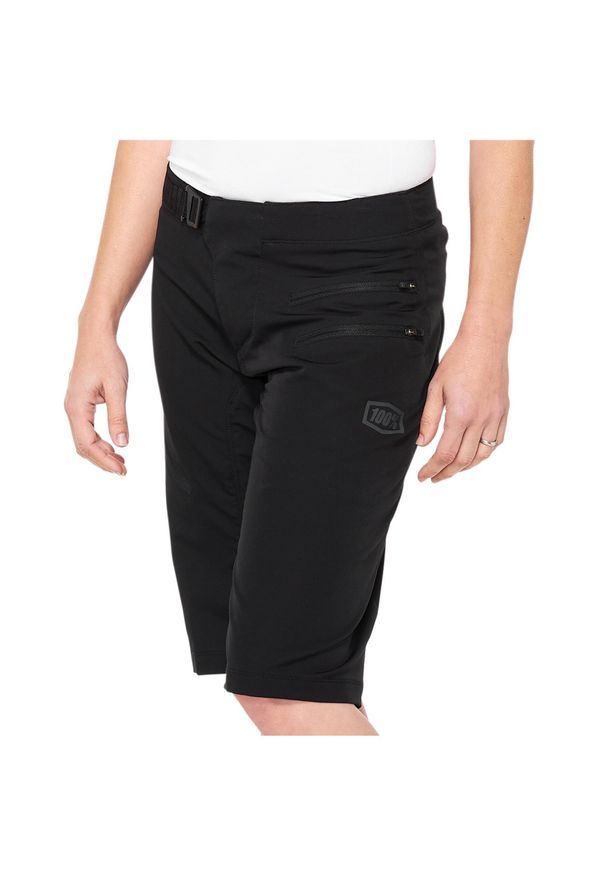 Szorty damskie 100% Airmatic. Kolor: czarny. Materiał: materiał. Sport: kolarstwo