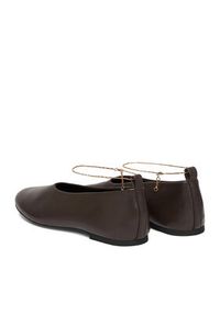 Gino Rossi - GINO ROSSI Baleriny EO-V2198-73 Brązowy. Kolor: brązowy. Materiał: skóra #9