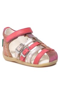 Sandały Kickers Bigkro 894602-10 M Rose Metallise 131. Kolor: różowy. Materiał: skóra