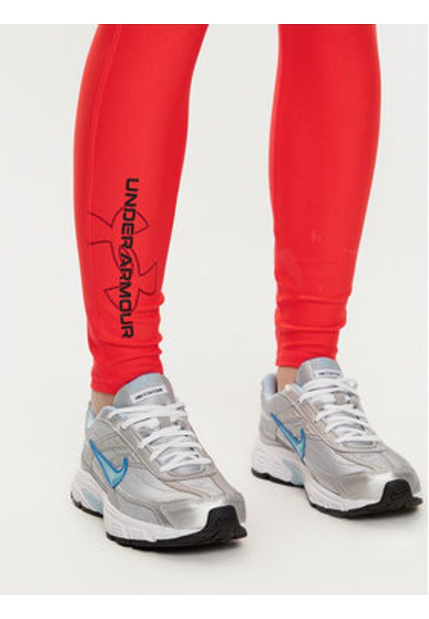 Under Armour Legginsy UA Tech™ 1386408 Bordowy Slim Fit. Kolor: czerwony. Materiał: syntetyk