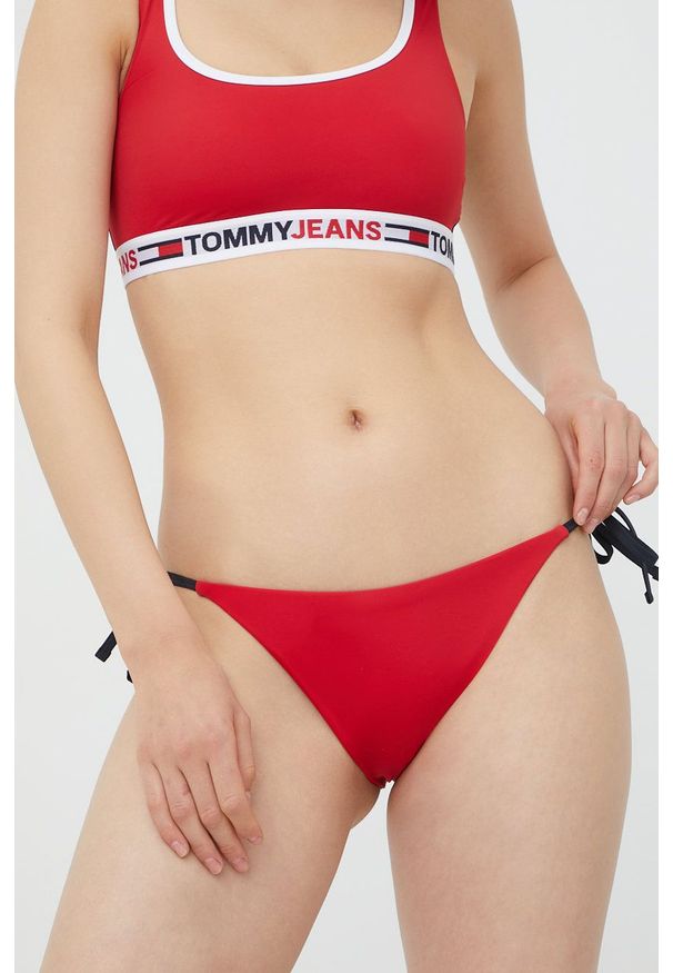 Tommy Jeans figi kąpielowe UW0UW03403.PPYY kolor czerwony. Kolor: czerwony. Materiał: materiał