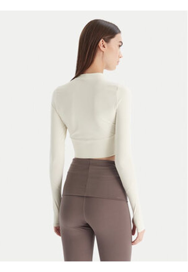 Adidas by Stella McCartney - adidas by Stella McCartney Koszulka techniczna Training JM1403 Beżowy Slim Fit. Kolor: beżowy. Materiał: syntetyk