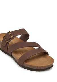 Geox Klapki D New Sthellae D551AA 00032 C6009 Brązowy. Kolor: brązowy. Materiał: nubuk, skóra #4