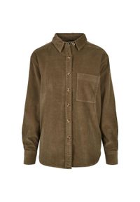 Urban Classics - Koszula Damska Sztruks Oversized. Kolor: zielony. Materiał: sztruks #1