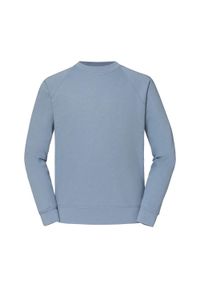 FRUIT OF THE LOOM - Męska Klasyczna Bluza Raglanowa. Kolor: niebieski. Długość rękawa: raglanowy rękaw