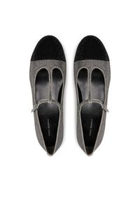 Tory Burch Baleriny Cap-Toe T-Strap Pave Heeled 159830 Srebrny. Kolor: srebrny. Materiał: syntetyk #2