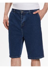Brave Soul Szorty jeansowe MSRT-BURROWMB Granatowy Regular Fit. Kolor: niebieski. Materiał: bawełna